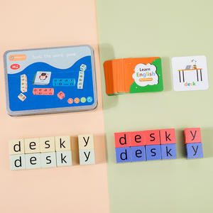 20 pezzi di legno blocchi di lettura ortografia parola gioco di combattimento parole cognizione alfabeto Montessori giocattolo di apprendimento per bambini ragazzi ragazze - Product Image 6