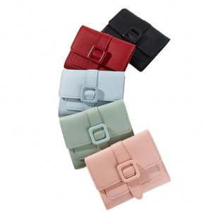 Petit Portefeuille en Cuir avec Logo Personnalisé, Porte-Carte d'Identité, Porte-Carte Bancaire, Porte-Monnaie, Portefeuilles Pliables pour Femmes - Product Image 1