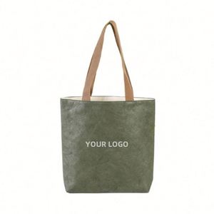 Wholesale Waterproof Paper Tote <b>Bags</b> Single Shoulder <b>Bags</b> Fashion Washable Shopping Kraft Paper <b>Bag</b> - Product Image 1