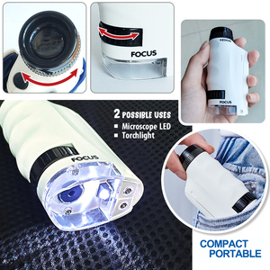 耐久性のあるプラスチック製の子供向けの高解像度ポータブルミニポケット玩具ステレオ顕微鏡教育玩具 - Product Image 3