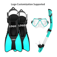 Nouveau design équipement de plongée en apnée ensemble d'équipement de plongée à faible volume masque de plongée en silicone ensemble de tuba avec palmes réglables