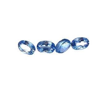 Vibron ovale en <span class=keywords><strong>saphir</strong></span> bleu, pour polissage, saucière ovale, AAA, Nano Gem, prix de la pierre - Product Image 1