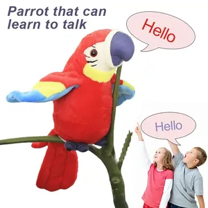 Loro Macaw Parlante: Repite <span class=keywords><strong>lo</strong></span> que Dices, Juguete de Peluche Electrónico con Grabación, Pájaro Animado que Habla, Juguete de Peluche para Mascotas - Product Image 1