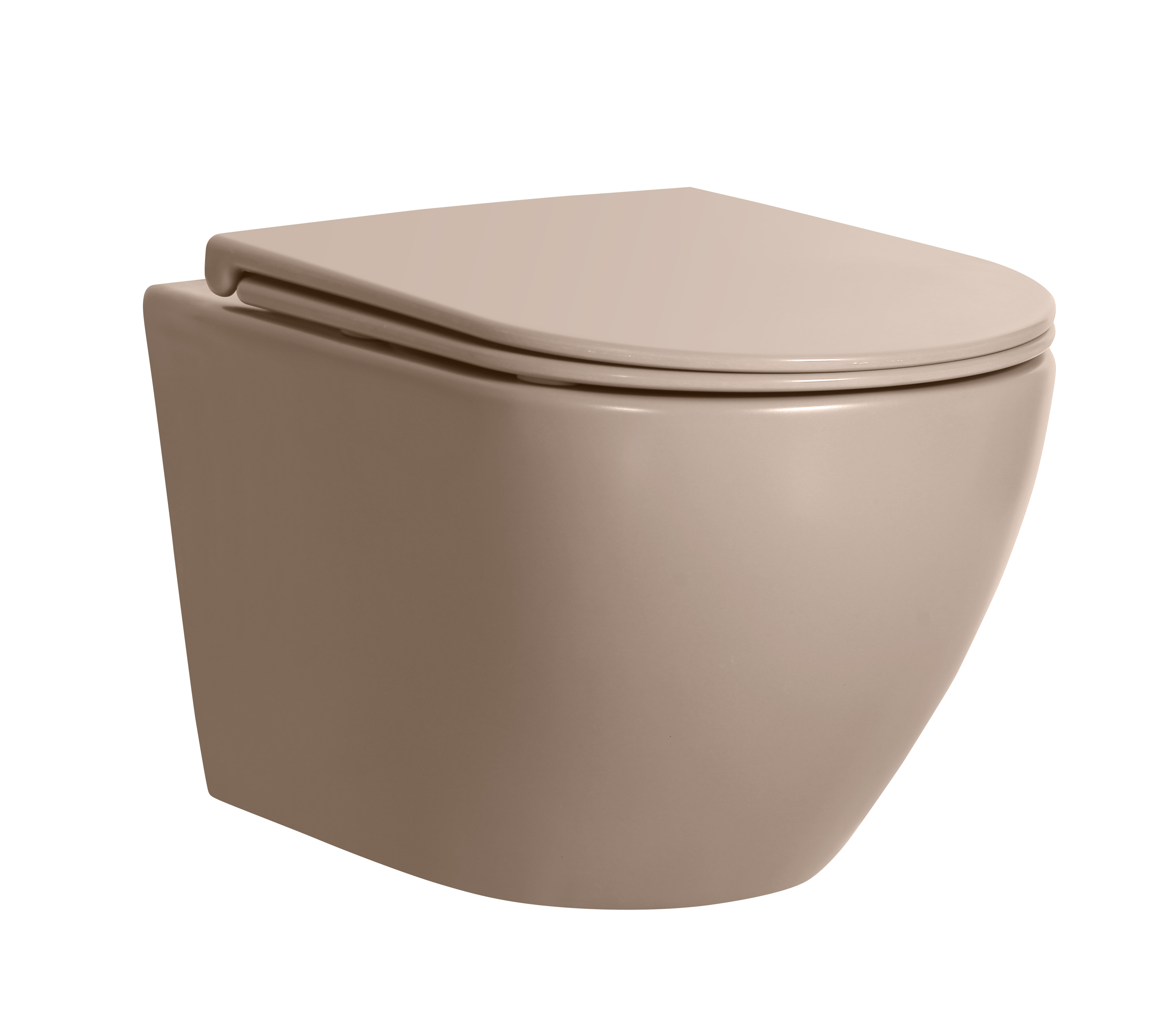 Mink Clay Beige Wall Hung Toilet for Bathroom Colored Toilet