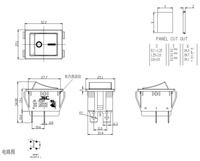 Alimentation de fabrication 10A 250V/16A 125V interrupteur marche/arrêt interrupteur à bascule interrupteur de bateau pour équipement et équipement médical
