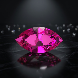 พลอยทัวร์มาลีนสีชมพูธรรมชาติตัดจากมาร์กีได้รับการรับรองจาก3X6mm - Product Image 3