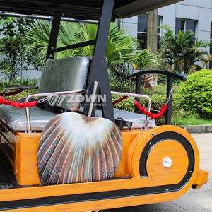 รถบัสไฟฟ้าลายไม้โบราณสำหรับท่องเที่ยวในสวนสนุก บริการขนส่งผู้โดยสาร - Product Image 5