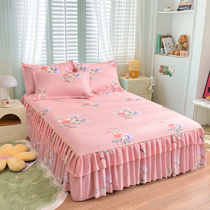 Fashion Printed Fitted Sheet <b>Bed</b> Sheet with Pillowcases 3pcs - Product Image 5