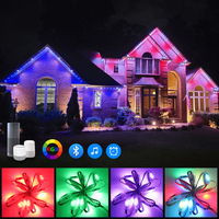 Luces LED de píxel permanentes para exteriores de 48 V y 6 LED para todo el año, 200 pies, 300 pies, 400 pies, RGB, IP68, impermeables, para decoración navideña