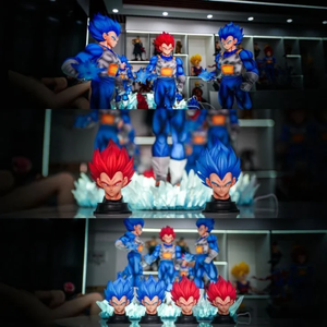 JT Studio <span class=keywords><strong>Vegeta</strong></span> Anime 33CM Son Goku et <span class=keywords><strong>Vegeta</strong></span> Super <span class=keywords><strong>Saiyan</strong></span> God <span class=keywords><strong>Blue</strong></span> <span class=keywords><strong>2</strong></span> Têtes Statue PVC Modèle de Collection Jouets Cadeaux Original - Product Image 6