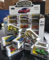1:87 Voiture Miniature en Métal Moulé sous Pression, Pas Chère, Petite, de Course, à Roue Libre