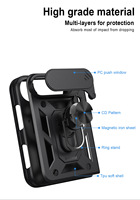 Coques de téléphone portable de style fenêtre pour iPhone Duo 2026 avec protection coulissante de l'appareil photo, support magnétique et coque arrière antichoc