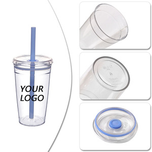 Hot Selling 450ml Ein schicht iger Tritan Stroh becher Neue Tasse für Milch tee und Kaffee Mehrfarbiger Candy Straw Water Cup - Product Image 5