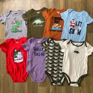 Body para recém-nascidos, roupas para bebês meninos e meninas de 3-12m, 100% algodão