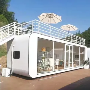 suppliers apple pod houses 1 bedroom prefab container home cheap mini prefabricated modular house with french window for living