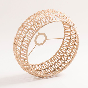 Lámpara colgante minimalista tejida a mano, redonda, ecológica, para sala de estar, dormitorio, casa de té - Product Image 3