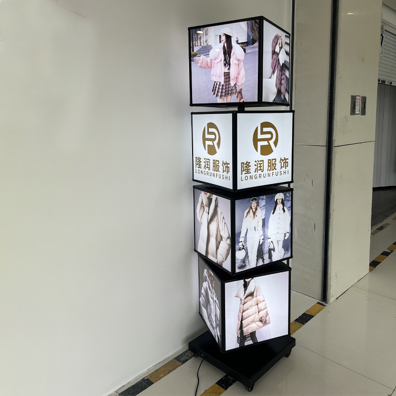 Rotating Cube Light Boxes - Versatile Outdoor Advertising