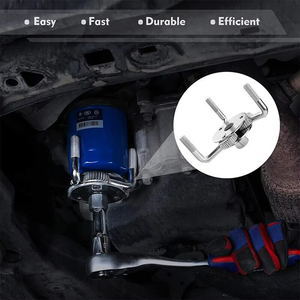 Outil de réparation automobile Podofo ODM réglable 76mm-140mm, clé de démontage de filtre à huile à tête ronde à 3 griffes pour une dépose efficace - Product Image 3