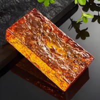 Briques de verre décoratives de construction en verre givré de couleur unie sur mesure pour la décoration de cloisons murales intérieures