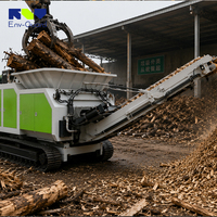 Broyeur portable à double arbre, équipement de broyage mobile pour le traitement des déchets industriels, conception robuste