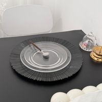 Assiette de présentation noire de 13 pouces pour décoration d'église et réception de mariage, sous-assiette de restaurant
