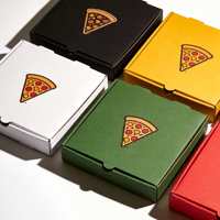 Boîtes d'emballage pour pizzas jetables imprimées sur mesure avec revêtement UV et gaufrage, logo personnalisé, tailles 10-18 pouces, boîtes à emporter