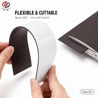 Imán de Goma Autoadhesivo para Refrigerador, Lámina de Imán de Goma Flexible de 0.5mm/1mm A4 con Adhesivo para Marco de Fotos y Pósteres