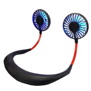 Quality Cheap Price Custom LED Lazy Neck Fan Portable Rechargeable Hanging Mini Neck Cooler Fan