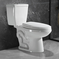 WC en céramique deux pièces Foshan Sanitary Ware, à double chasse, allongé, design moderne, évacuation en S, pour usage hôtelier, fabriqué en Chine