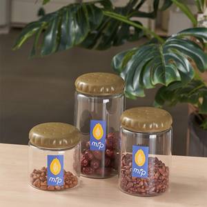 Recipiente cilíndrico para almacenamiento de alimentos Mip de 300 ml con tapa hermética de clip para refrigerios y granos, uso doméstico - Product Image 2