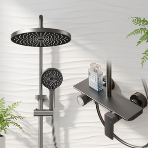 Grifo de ducha termostático moderno montado en la pared, grifo de ducha de temperatura constante con cartucho de cerámica para renovación de baños domésticos - Product Image 2