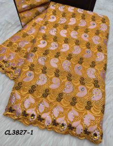 Austria gasa Suiza 100% tela de encaje de algodón <span class=keywords><strong>Dubai</strong></span> tela de encaje de Nigeria africana de alta calidad para mujeres elegantes vestido de fiesta de boda - Product Image 1