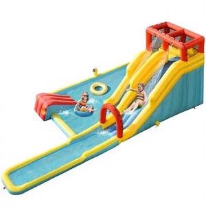 สไลเดอร์น้ำเป่าลม PVC สำหรับเด็กและครอบครัว สวนน้ำเชิงพาณิชย์ - Product Image 3
