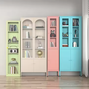 <span class=keywords><strong>Balcon</strong></span> Affichage casier <span class=keywords><strong>de</strong></span> <span class=keywords><strong>rangement</strong></span> pour le salon bibliothèques 2 portes en verre armoire <span class=keywords><strong>de</strong></span> <span class=keywords><strong>rangement</strong></span> en métal <span class=keywords><strong>placard</strong></span> en métal pour le ménage - Product Image 2