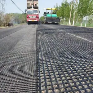 Высокопрочная сетка из базальтового волокна с покрытием из битума 100-100kn/m, стекловолоконная сетка 100kn для дорожного и мостового покрытия