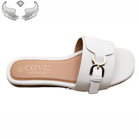 2025 chaussures plates en métal de luxe pour femmes, chaussures confortables, pantoufles décontractées légères pour femmes à bout ouvert et à semelle souple