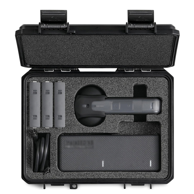 Outdoor Small Waterproof Shock Proof Hard Shell Camera Case with Custom Foam Insert Plastic Protective Box for Insta360 X5/X4