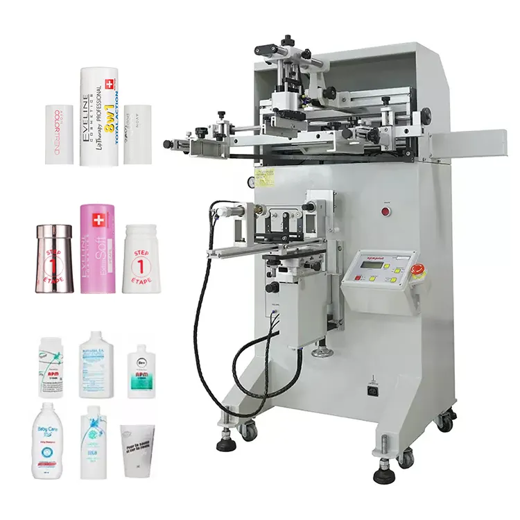 Máquina de serigrafía de vasos de papel o plásticos de botellas de vidrio de perfumes semiautomáticos fáciles de operar