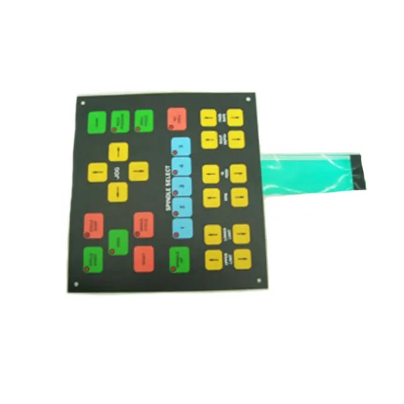 OEM produttore pannello di controllo serigrafia chiave piatta tastiera interruttore a membrana tattile tastiera