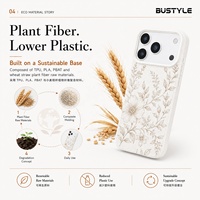 Coque de téléphone personnalisée à faible MOQ avec logo gravé, à base de plantes, protectrice, durable et biodégradable pour iPhone 18 17 Air 17e 16e 15 Pro Max
