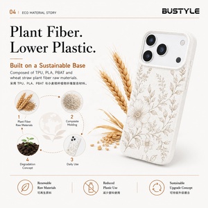 Coque de téléphone personnalisée à faible MOQ avec logo gravé, à base de plantes, protectrice, durable et biodégradable pour <span class=keywords><strong>iPhone</strong></span> 18 17 Air 17e 16e 15 Pro Max - Product Image 5