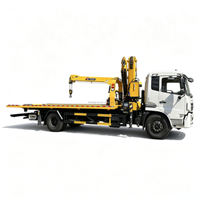 Camion de dépannage 10 tonnes avec plateau inclinable, grue à bras repliable et élévateur hydraulique pour le transport de voitures, à vendre - Product Image 1