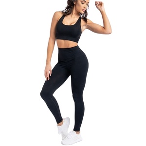 Mallas deportivas de poliéster y elastano para mujer, parte frontal con corte en V, cintura alta, para gimnasio - Product Image 5