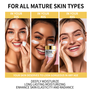 Krim pelembap anti-penuaan para wajah dengan 5% <span class=keywords><strong>ASAM</strong></span> hialuronat, Retinol, dan kolagen, Krim pemutih dan perawatan kulit. - Product Image 6