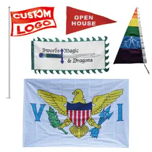 Spanduk bendera promosi luar ruangan pemasok spanduk bendera gantung dinding bendera Golf kustom