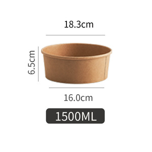 Bols en papier jetables personnalisés <span class=keywords><strong>Poke</strong></span> <span class=keywords><strong>Bowl</strong></span> Salade Papier à emporter Artisanat Papier à mur unique Gobelet en papier Autres aliments Yaourt glacé Etc. - Product Image 3