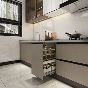 Muebles de Cocina Modernos de Diseño Automático, Gabinetes de Cocina Modulares de Alto Brillo, Juego Completo de Gabinetes de Cocina Equipados - Product Image 2