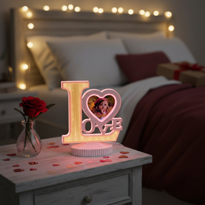 Cornice per foto a LED da 8 \ "con decorazione d'amore 48 pz/cartone per decorazioni di san valentino - Product Image 3