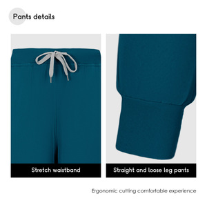 Surgical <b>Scrub</b> <b>Set</b> Unisex V-Neck Top And Pants Moisture Wicking For Hospital Clinic Workwear - Product Image 4