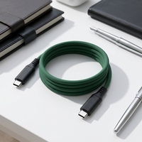 Cable de Datos Magnético de Doble Cabeza Tipo-C de Silicona para Carga Rápida, Compatible con Android y USB para Auto